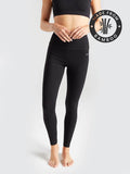 BAM Enduro Bamboo Deep Waistband Femmes Yoga Leggings - Noir