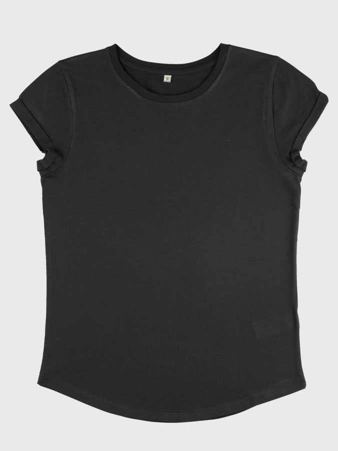 Yoga Studio Women's Organic Cotton Rolled Sleeve T-Shirt Top