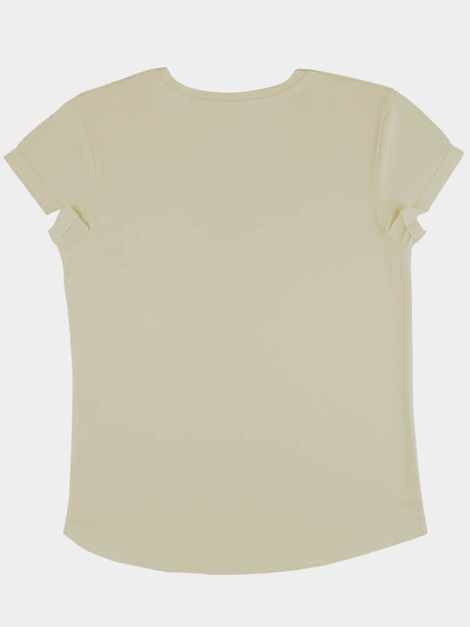 Yoga Studio Women's Organic Cotton Rolled Sleeve T-Shirt Top