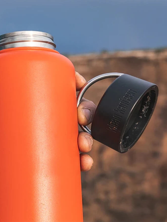 Klean Kanteen Wide Loop Cap With Bale - Black