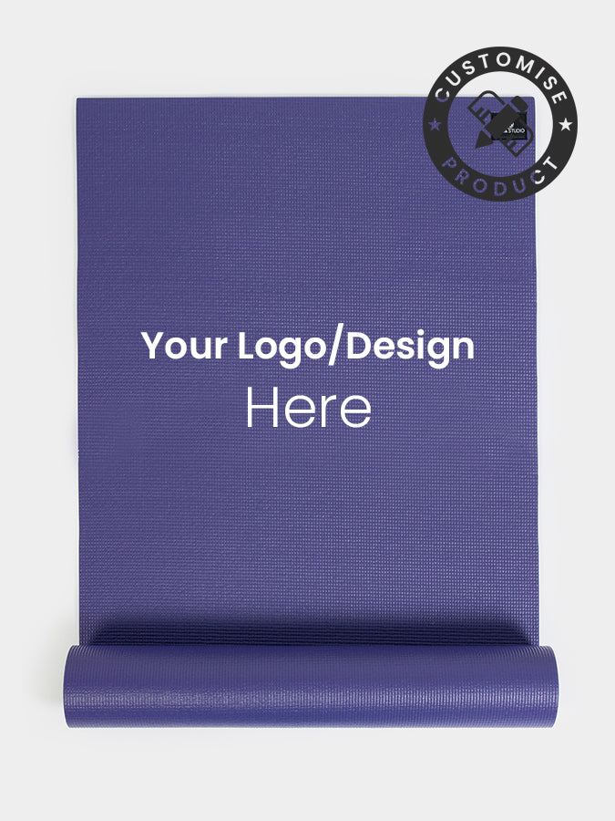 Personalised Purple Custom Branded Yoga Mat 6mm With Custom Design