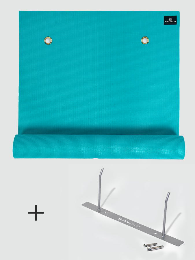 Yoga Studio 10x (EYELETTED) Sticky 4.5mm Yoga Mats + Wall Bracket