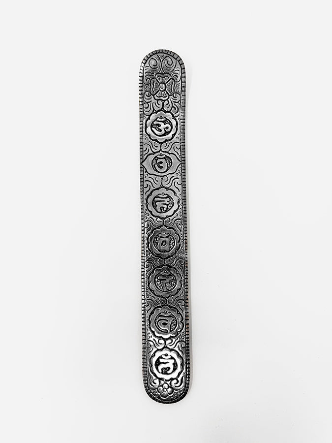 Namaste Metal Embossed Incense Holder - Symbols