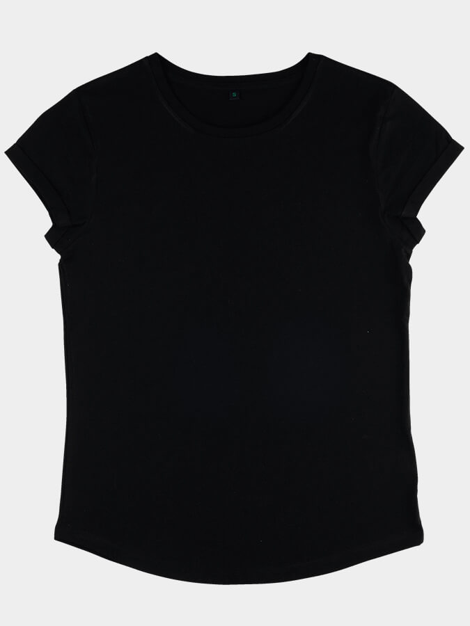 Yoga Studio Women's Organic Cotton Rolled Sleeve T-Shirt Top