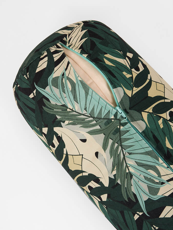 Yoga Studio Organic Buckwheat Floral Meditation Bolster Cushion