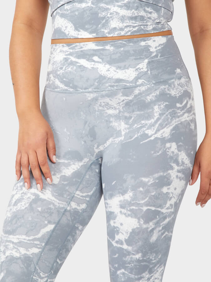 Manduka Evolve Women's Leggings - Shadow Blue Marble
