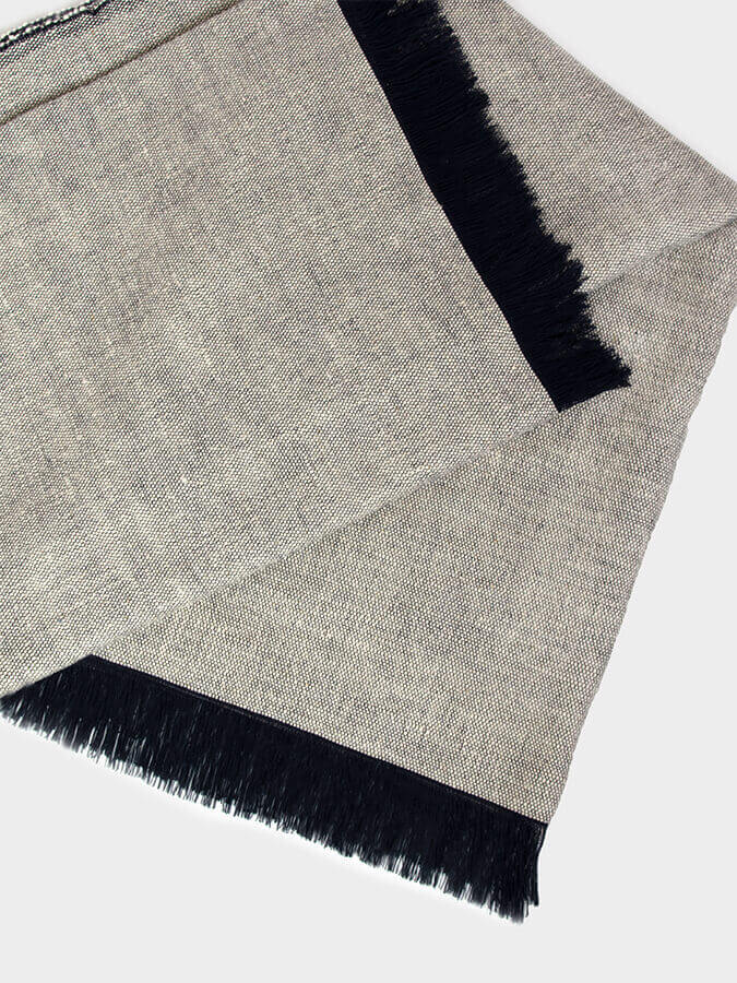Yoga Studio Two Toned Cotton Yoga Blanket - Two Toned - Navy