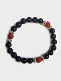Yoga Studio Black Onyx & Rudraksha Mala Bracelet en perle