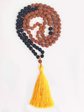 Yoga Studio Rudraksha Avec Black Star Mala Beads