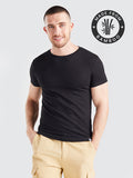 BAM - T-shirt en bambou pour hommes d'origine Luxe - Noir