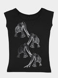 Top T-shirt femme bio naturel d'Emma Nissim - Elephant Tuskers