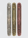 Porte-encens en métal gaufré Namaste