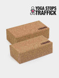 Yoga Stops Traffick Standard Taille Cork Yoga Brick - Twin Pack
