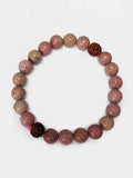 Yoga Studio Rhodochrosite Stone & Rudraksha Mala Bracelet en perle